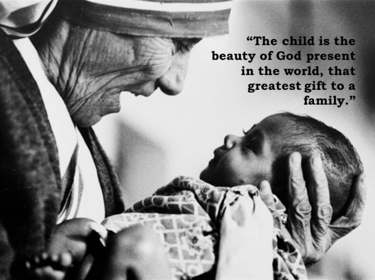 Mother Teresa with Baby