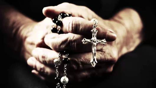 Praying hands rosary