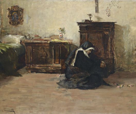 Young Nun in her Cell_Cesare Laurenti_19 cent